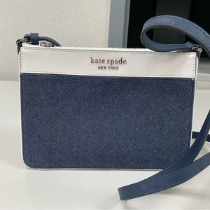 Kate Spade Denim and White Handbag NWOT